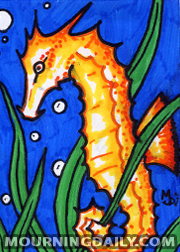 Sea Horse Drawing