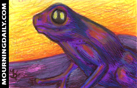 Frog Purple Sketch Card