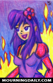 Young Girl Sketch Card
